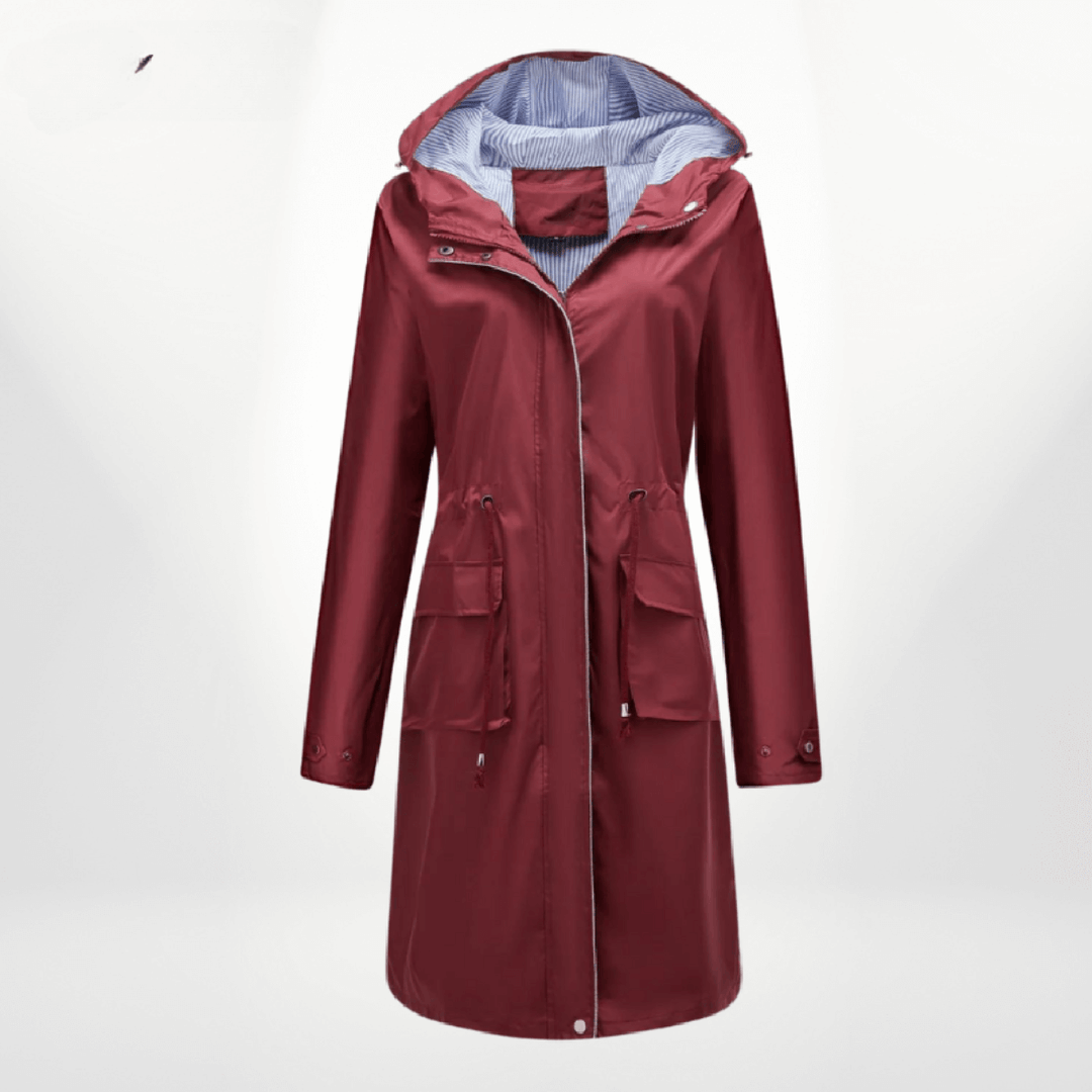 Wodoodporna Trench płaszcz z regulowany Fit