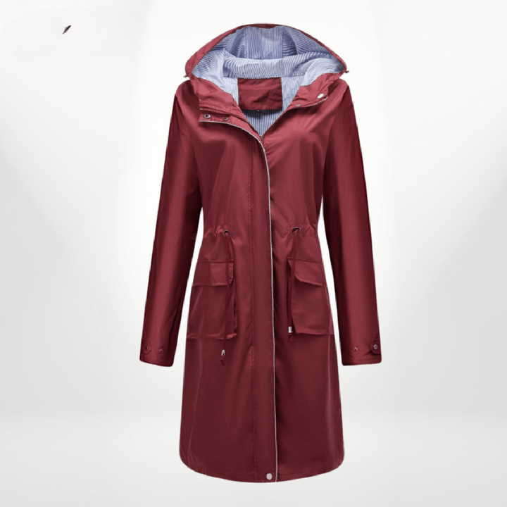 Wodoodporna Trench płaszcz z regulowany Fit