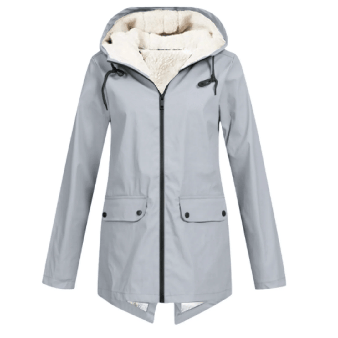 Wodoodporna Hat Trench płaszcz z fleece Lwwg