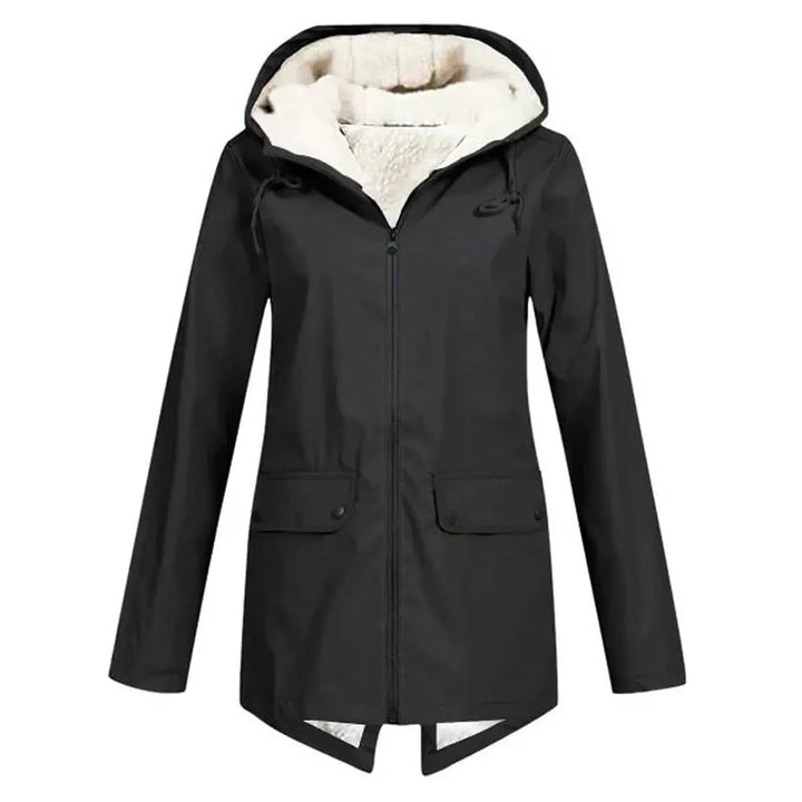 Wodoodporna Hat Trench płaszcz z fleece Lwwg