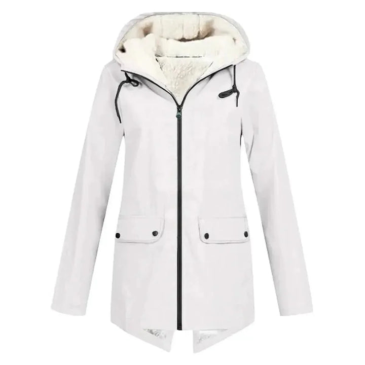 Wodoodporna Hat Trench płaszcz z fleece Lwwg