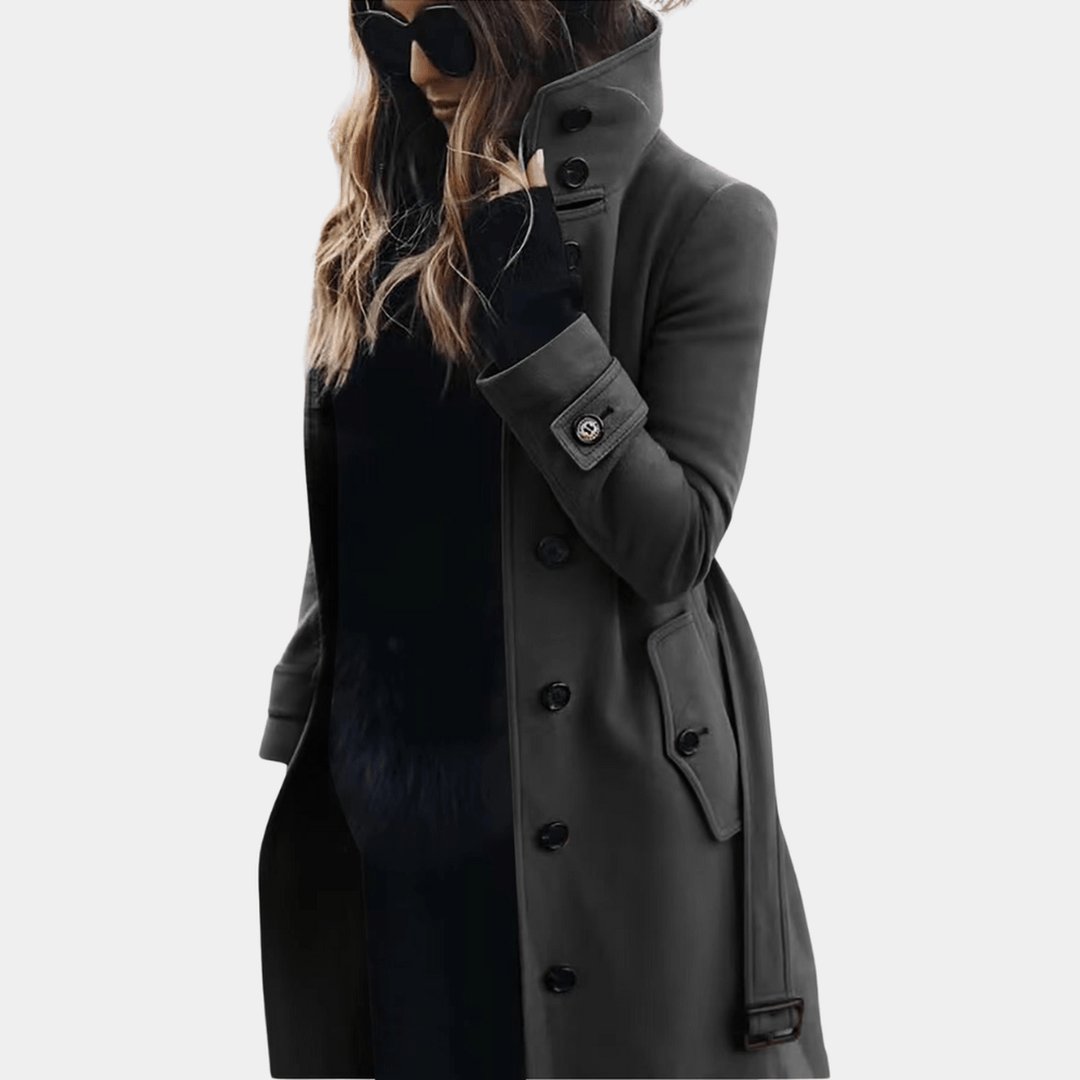 Damska elegancki ciepła Trench płaszcz