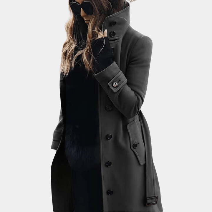 Damska elegancki ciepła Trench płaszcz