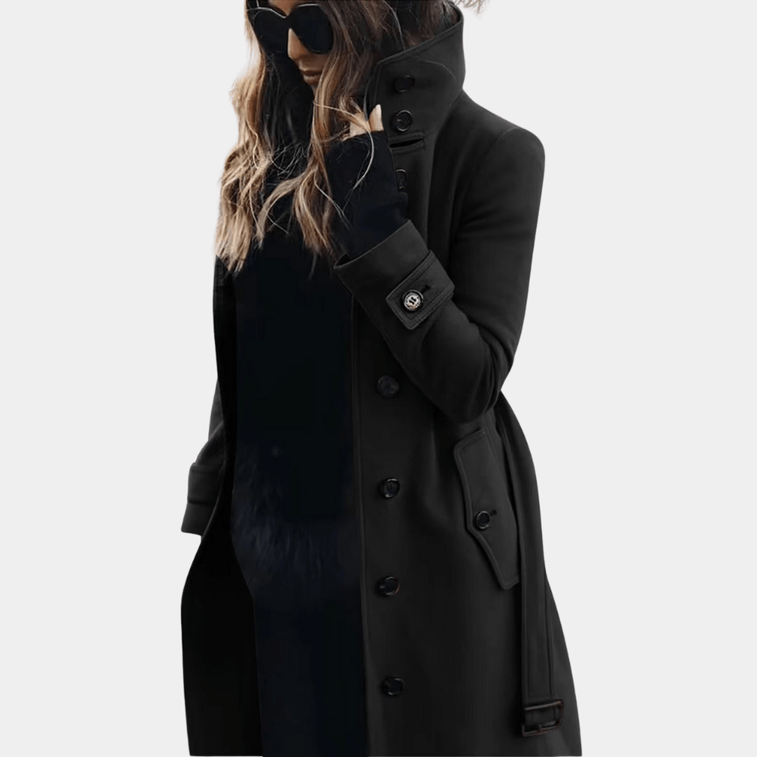 Damska elegancki ciepła Trench płaszcz