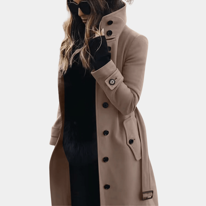 Damska elegancki ciepła Trench płaszcz