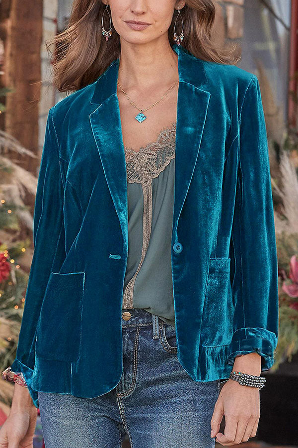 Velvet krótsza Top Small marynarka