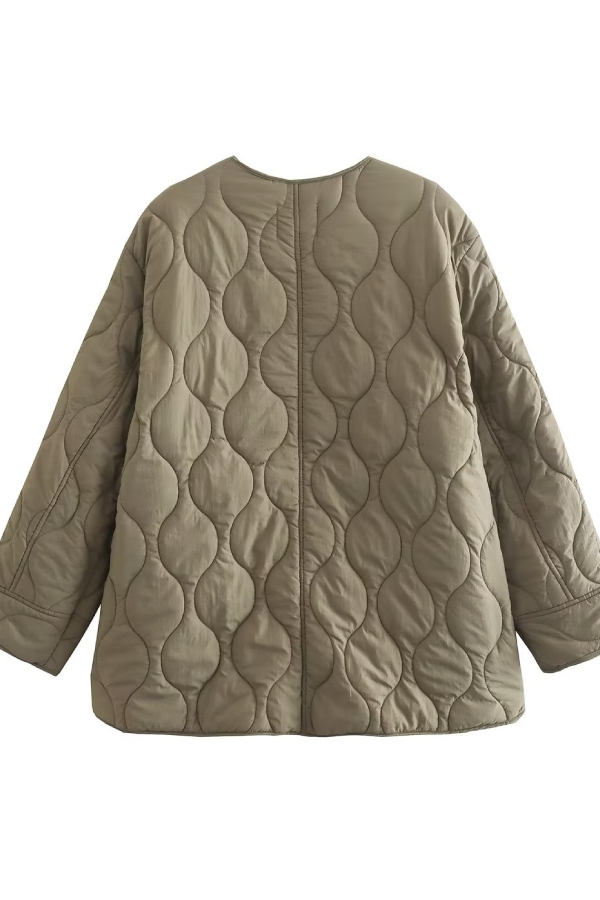 Kolor Loose Round Neck ocieplana kurtka