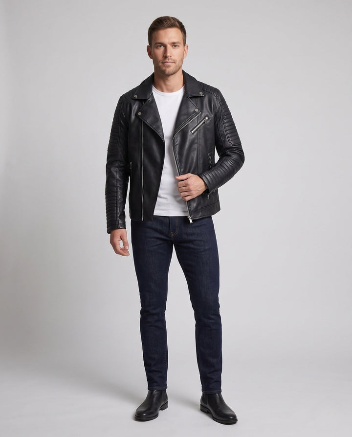 Męski Fashion Biker Kurtka