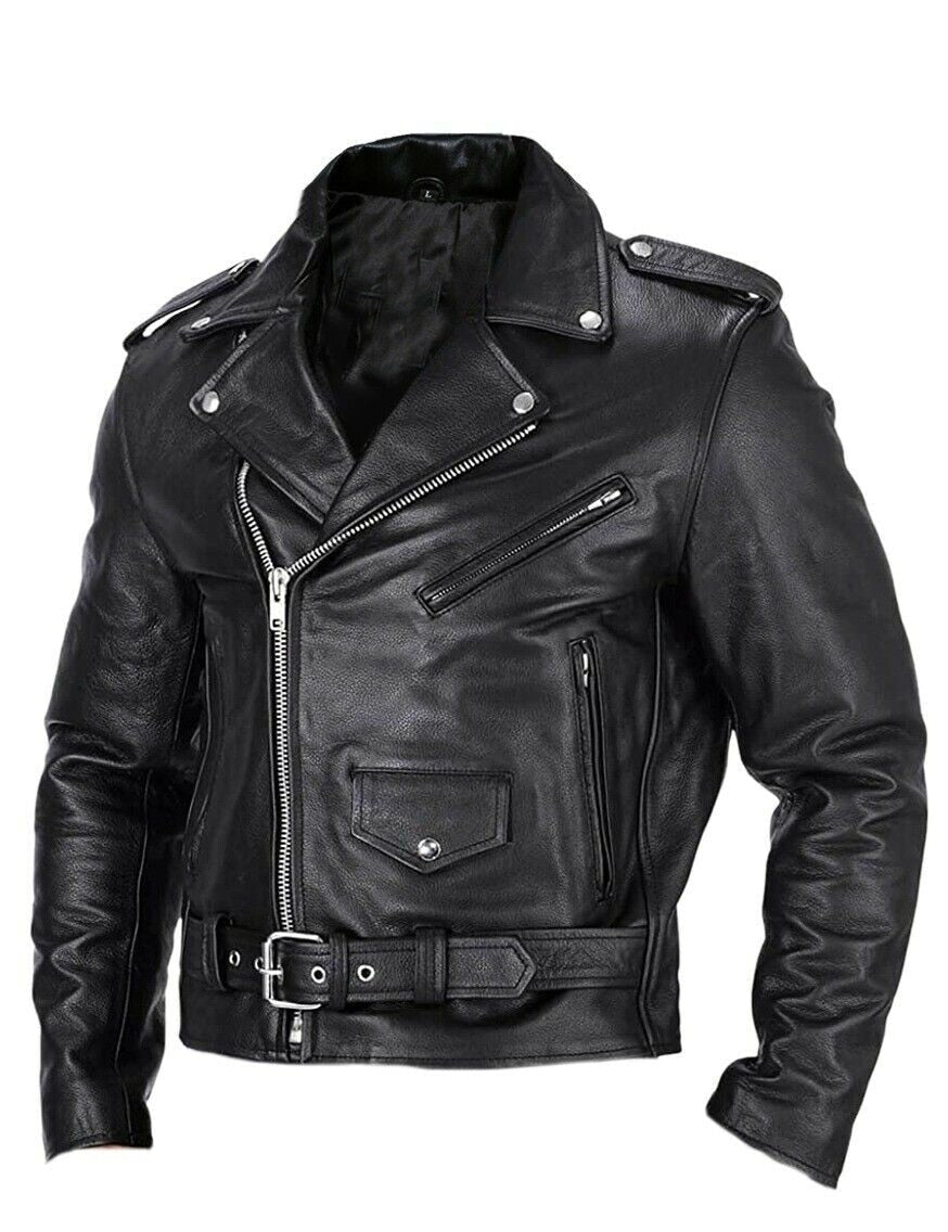 Eloura-Moda | Slim Fit skóra Motorcycle kurtka dla Męska z stójką