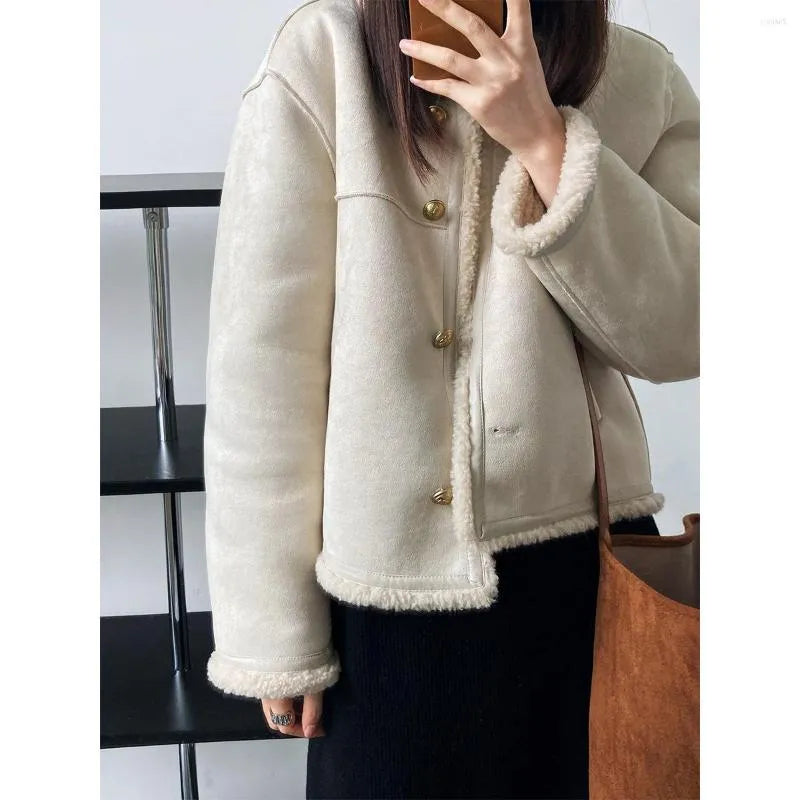 miękki kurtka z Lambswool